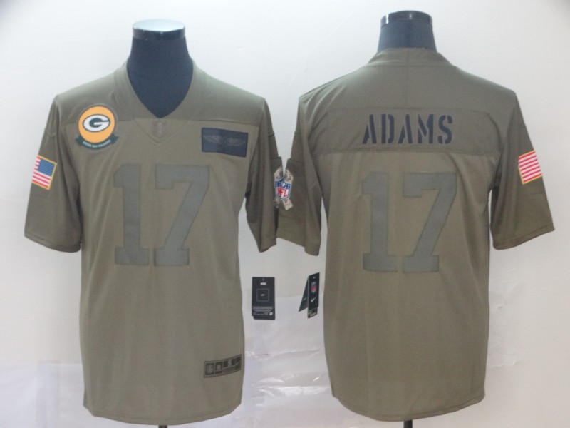 Men's Green Bay Packers Davante Adams #17 Brown Jersey